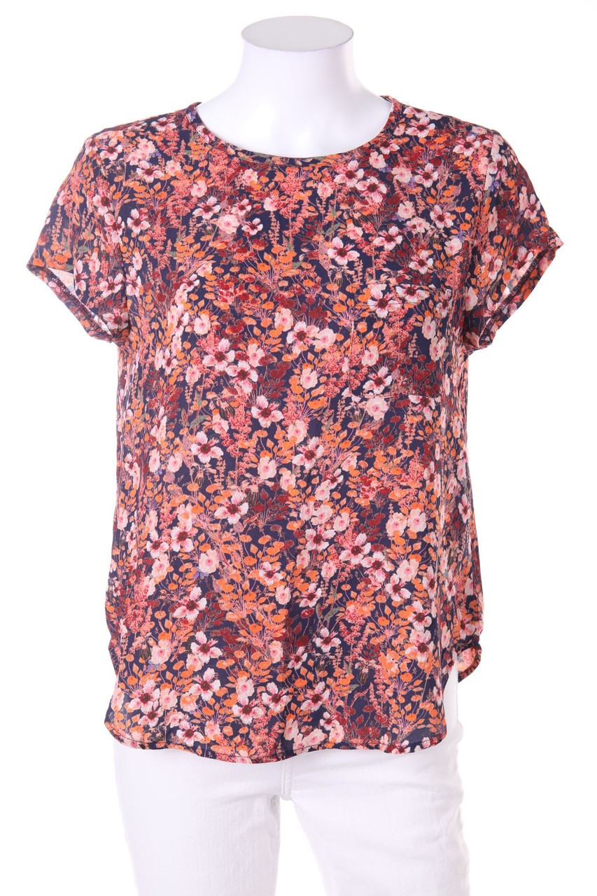 H&M - Kurzarm-Bluse mit Blumen-Print - D 36