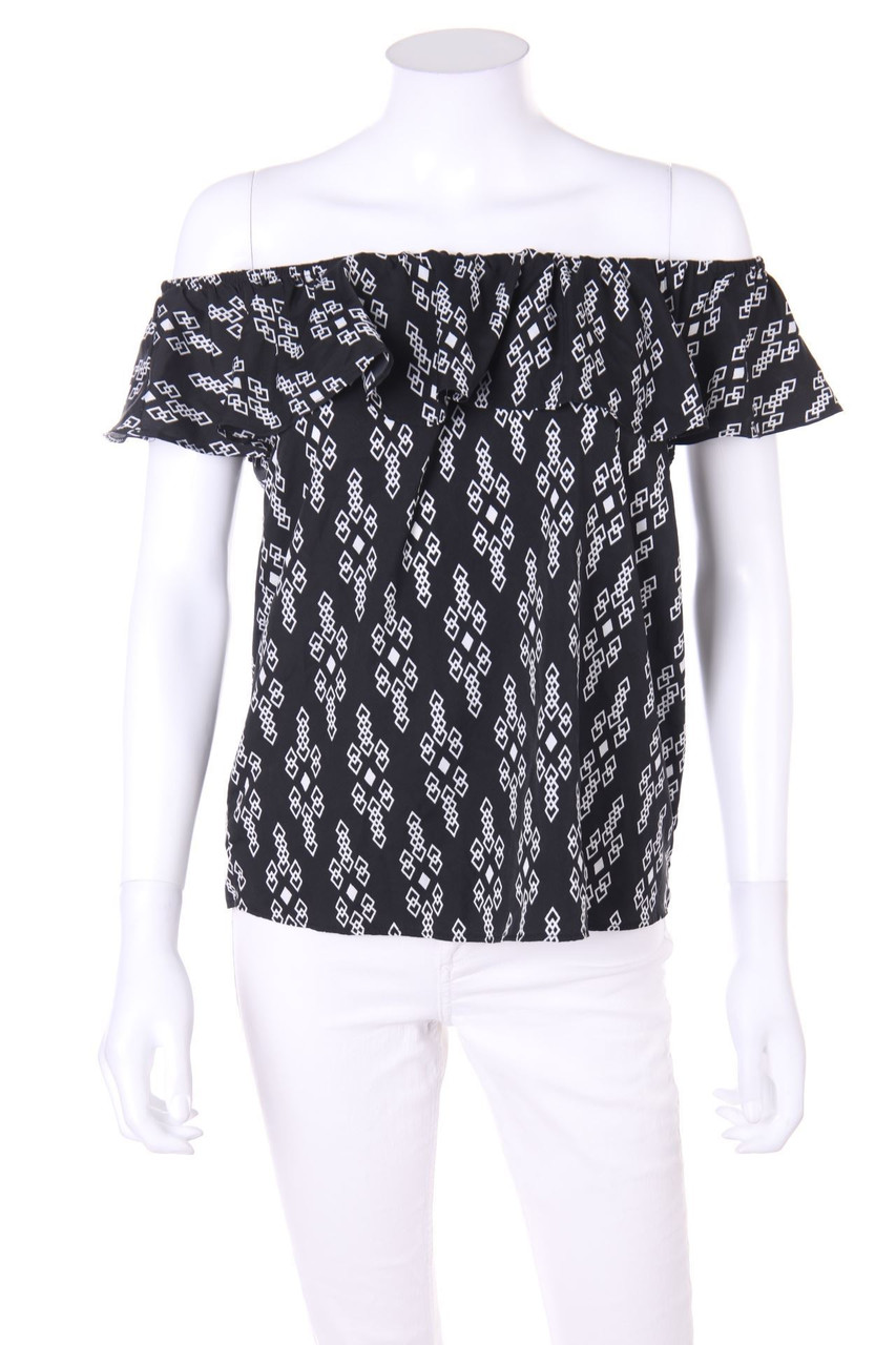 TALLY WEiJL - Off-the-shoulder blouse with Geo Pattern - D 38