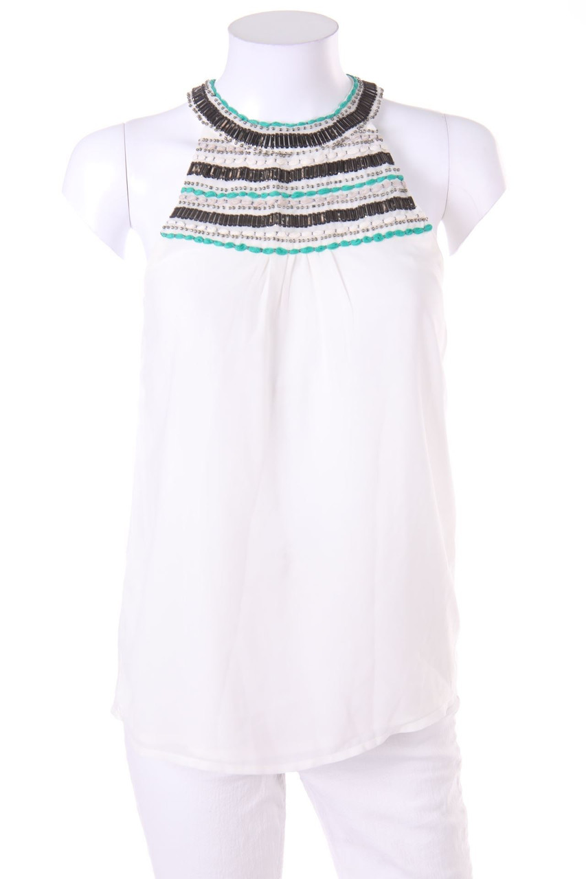 NO NAME - Chiffon-Blouse Top with Applications - XXS