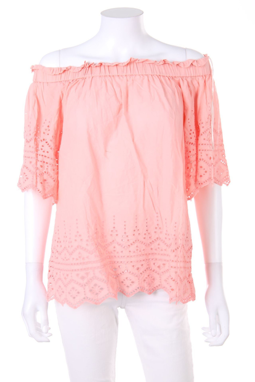 H&M - Carmen-Bluse mit Lochspitze - D 36