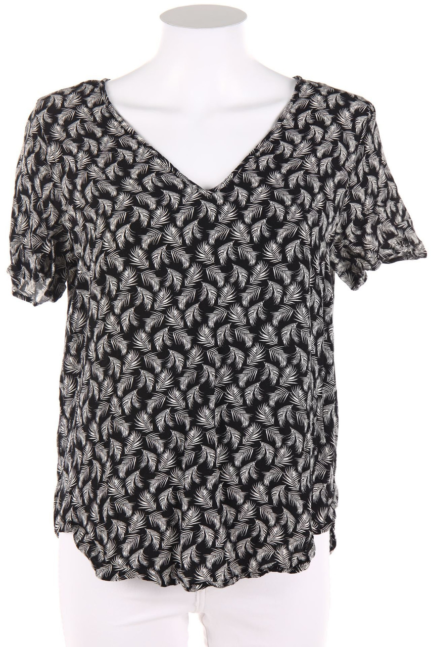 H&M - Kurzarm-Bluse mit Print - D 40