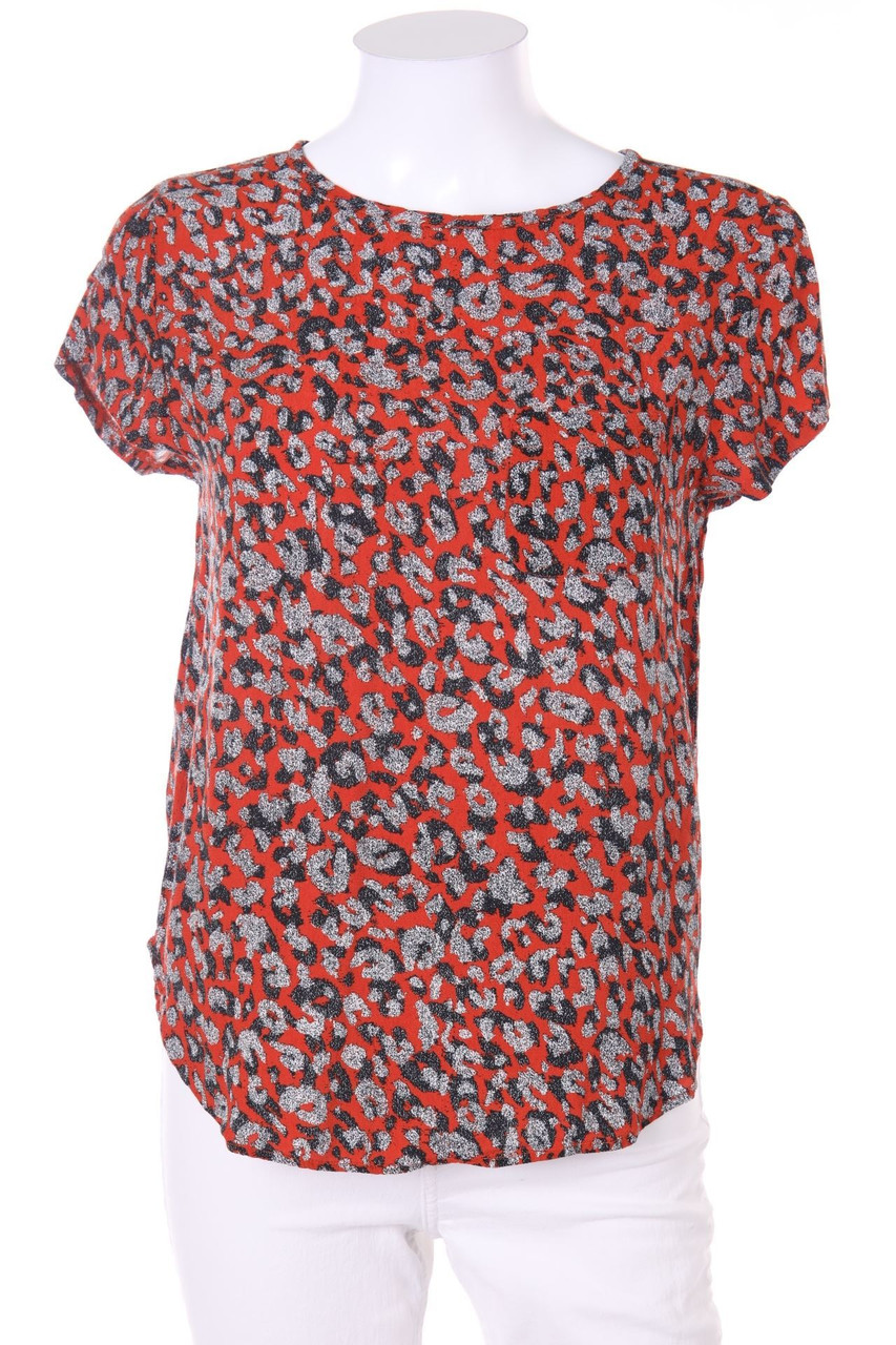H&M - Kurzarm-Bluse mit Print - D 34