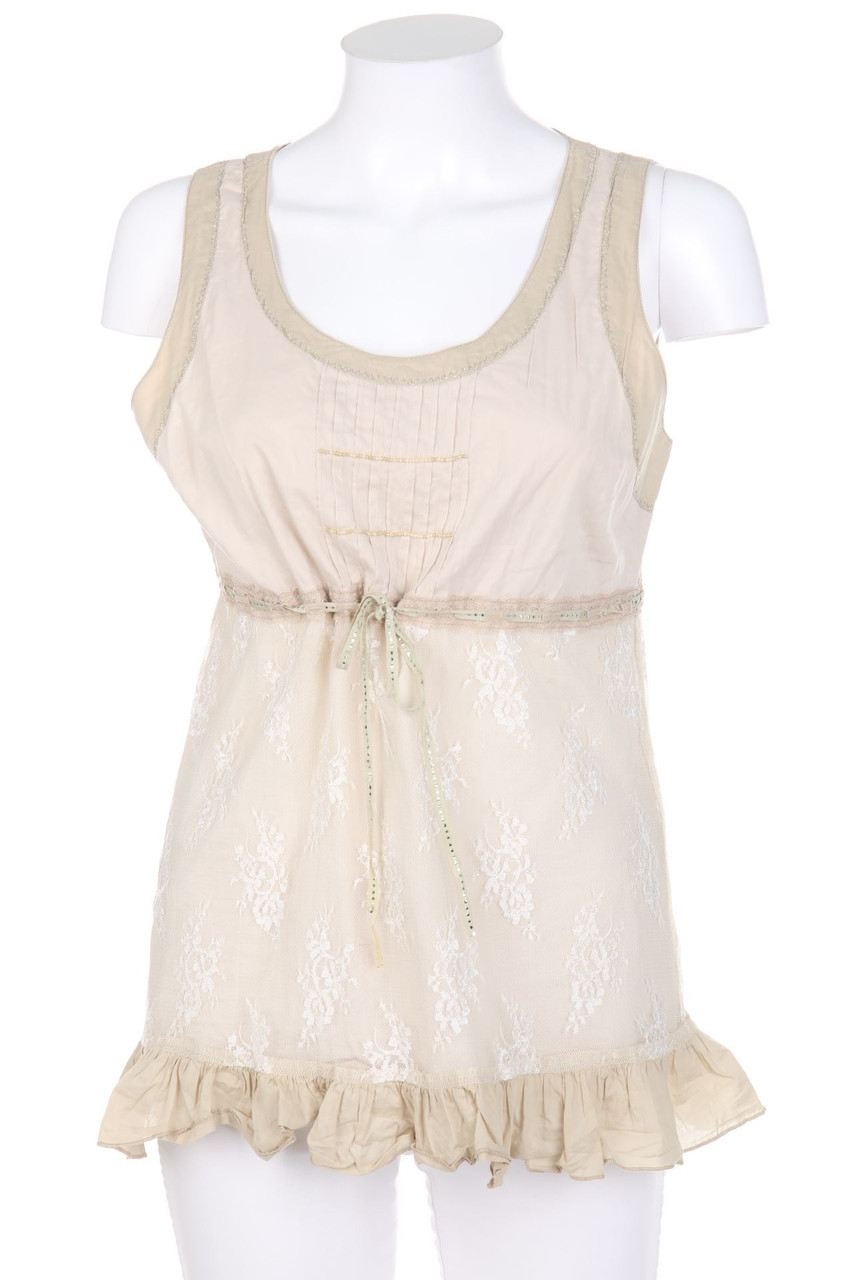 Cream - Blusentop mit Perlen - D 36