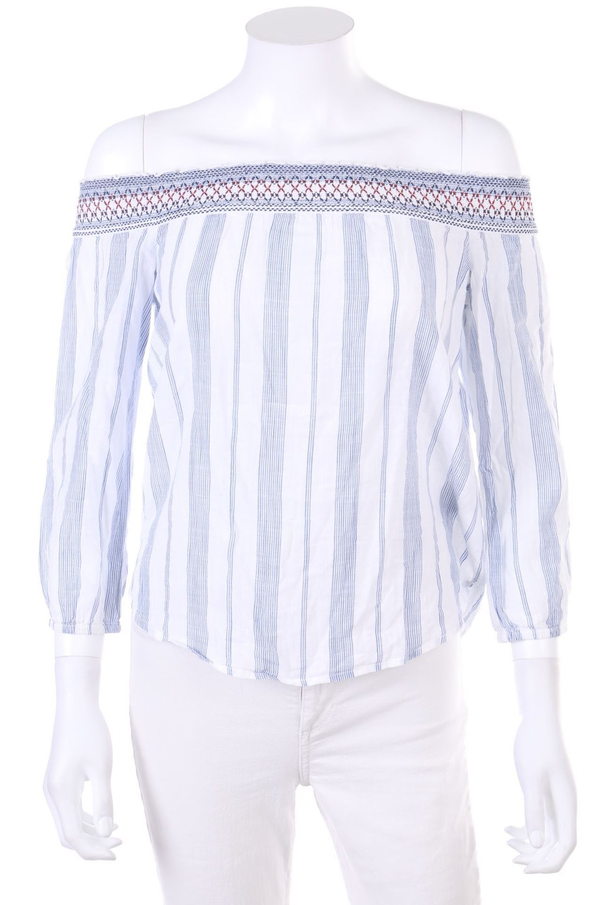 Abercrombie & Fitch - Off-the-shoulder blouse with Stripes - XS