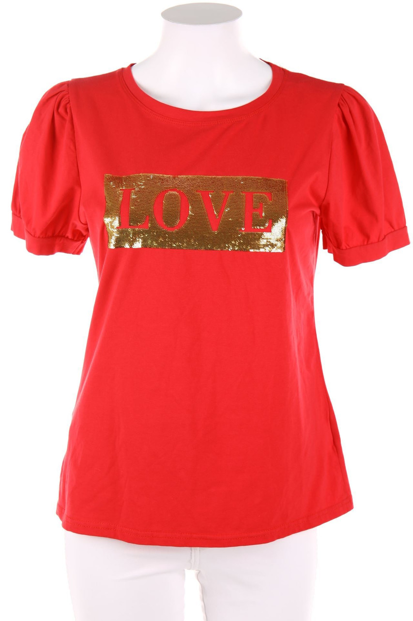 No Label - Shortsleeve-Shirt with Sequins - D 38