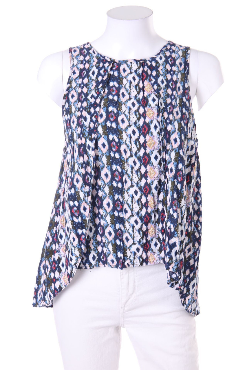cameo & myth - Blouse Top with Ethno Print - M