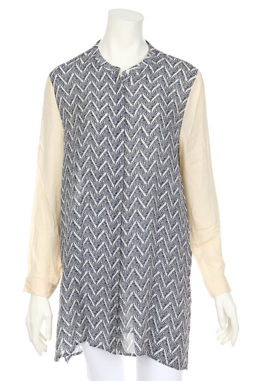 iheart - Silk Blouse with Zig Zag Pattern - M