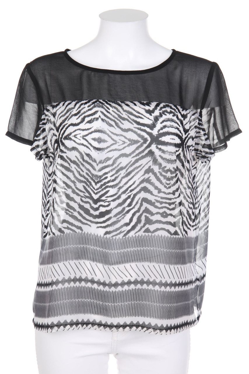 MORGAN - Shortsleeve Blouse with Animal Print - S
