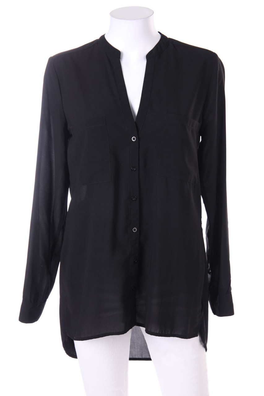 Stradivarius - Vokuhila-Blouse with Roll-up Sleeves - M