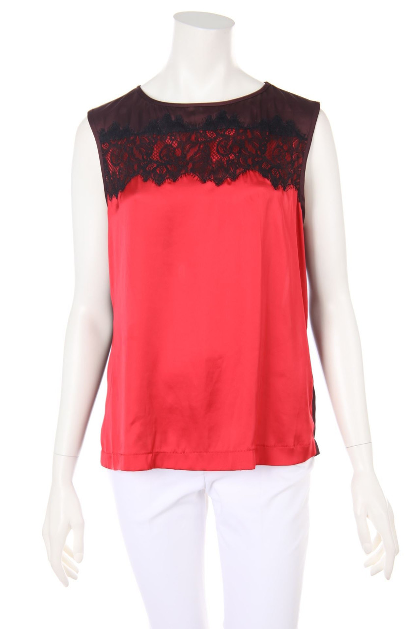 SUMMUM woman - Blusentop mit Spitze - D 38