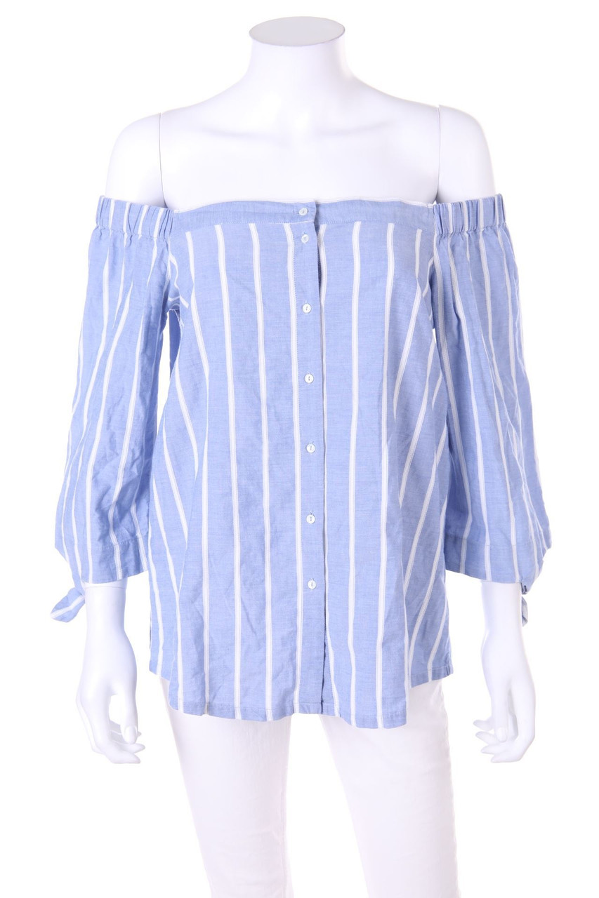 ESPRIT de corp - Carmen-Bluse mit Streifen - M