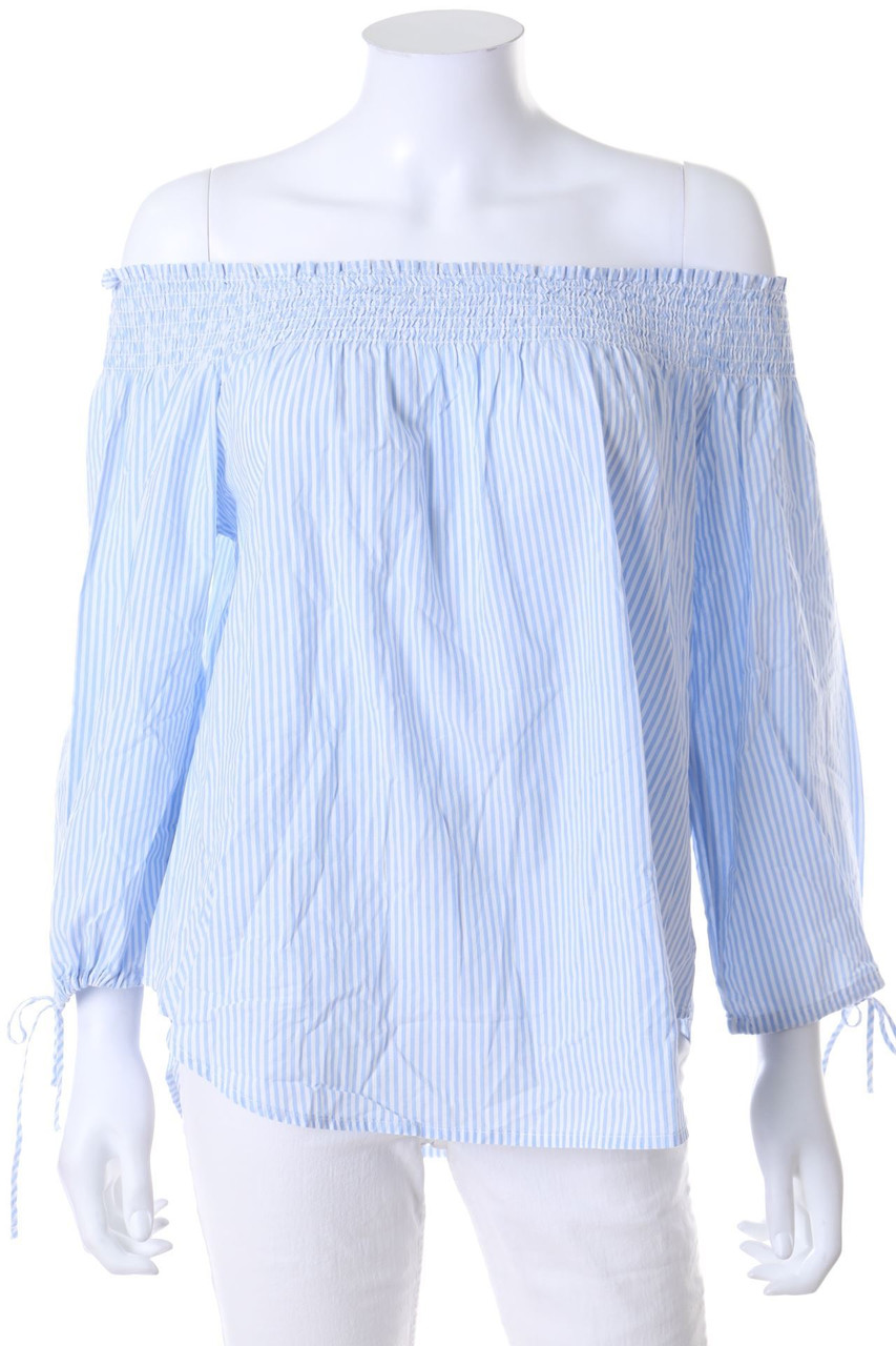 H&M - Carmen-Bluse mit Streifen - D 38