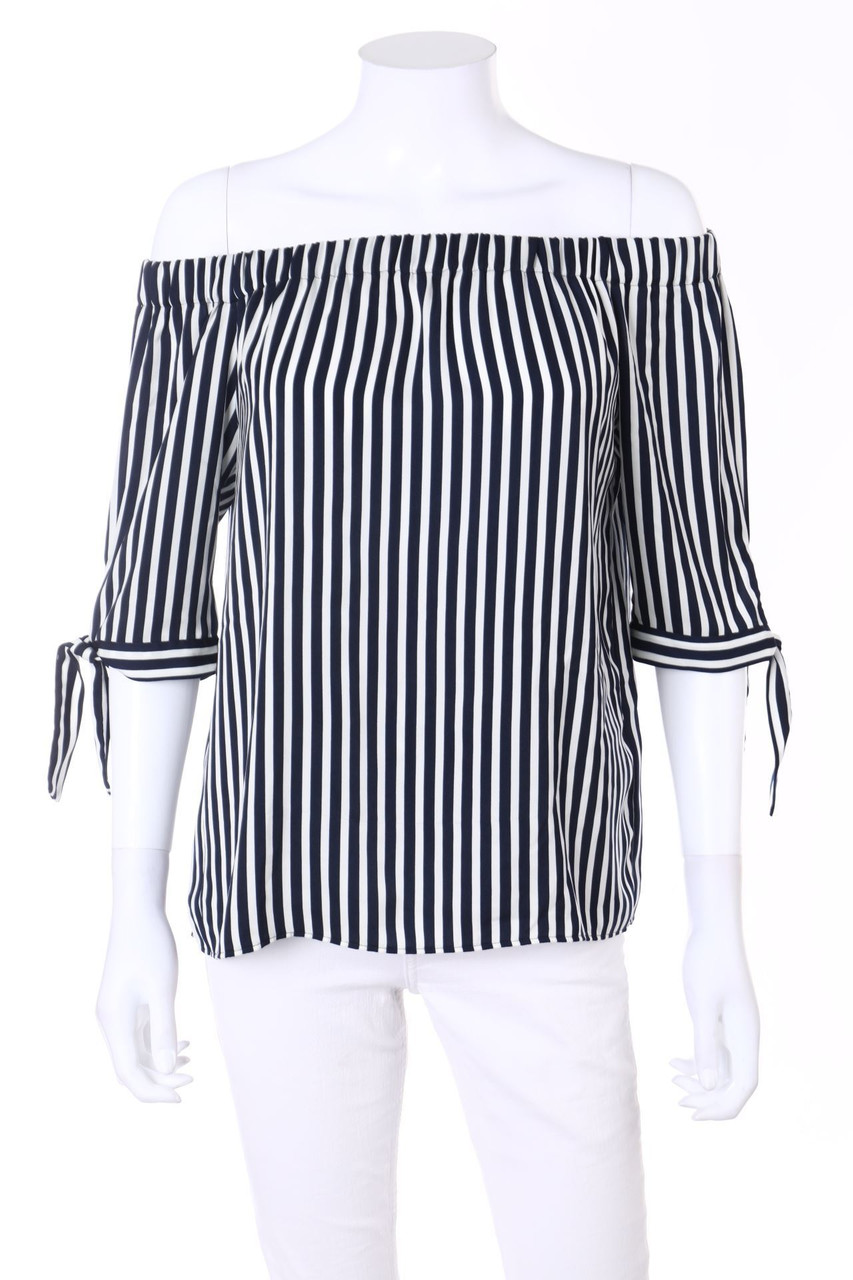 H&M - Carmen-Bluse mit Streifen - D 40