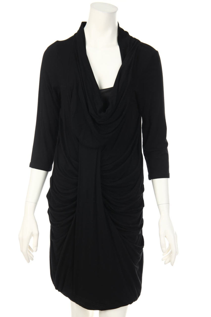 NÜMPH - Kleid aus Jersey im Layer Look mit Wasserfall-Ausschnitt - L