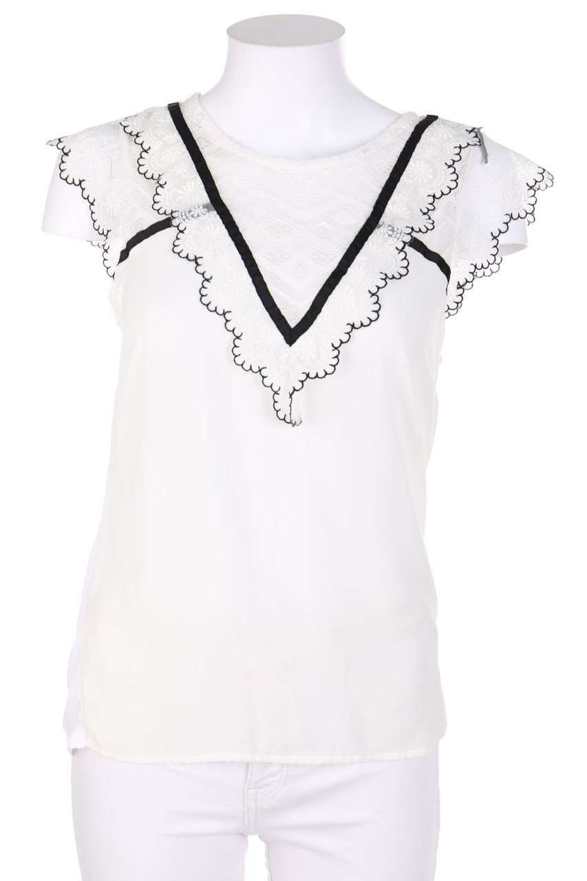 NAF NAF - Blusentop mit Spitze - M