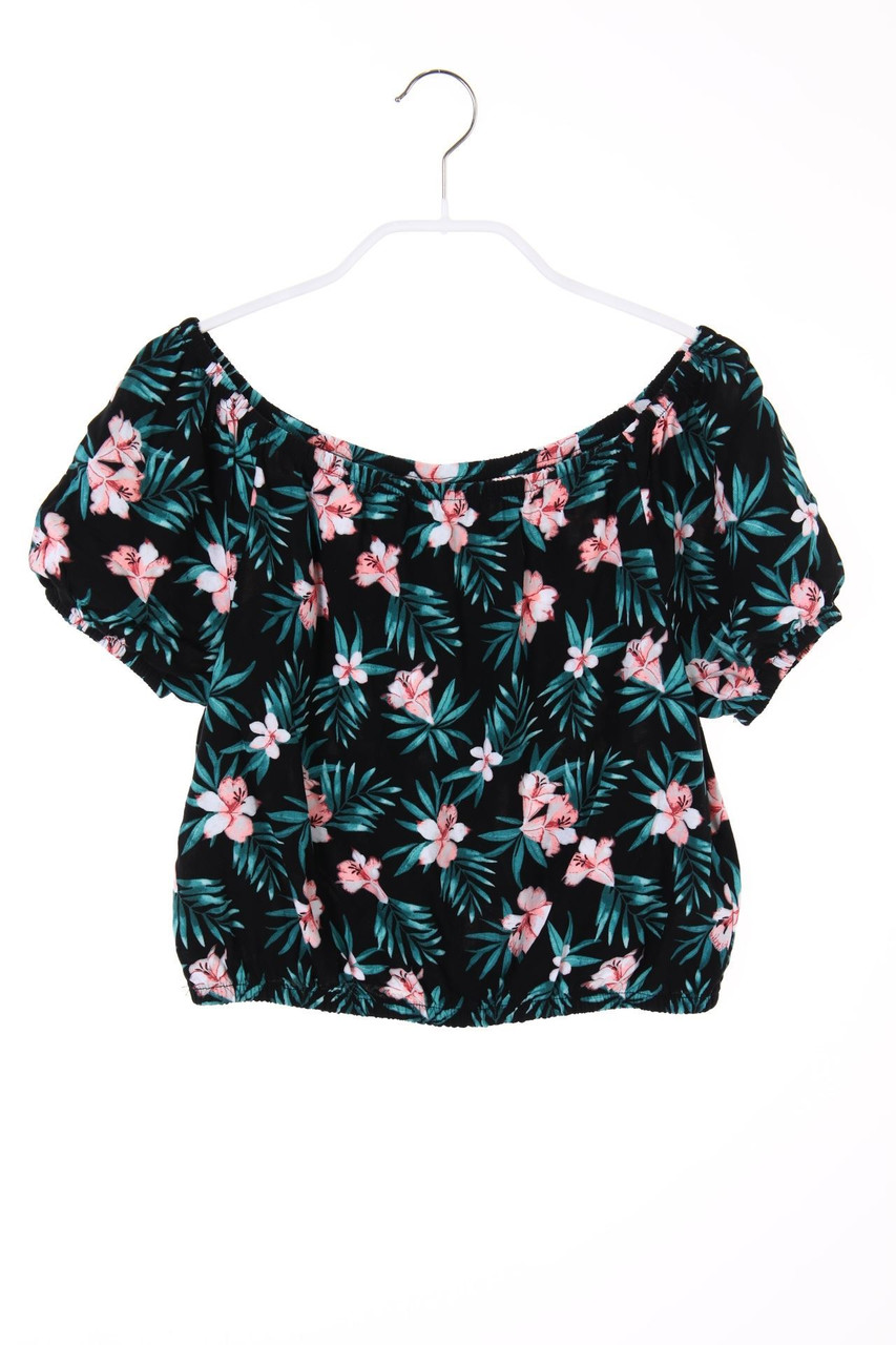 C&A - Carmen-Bluse mit Tropical Print - 158
