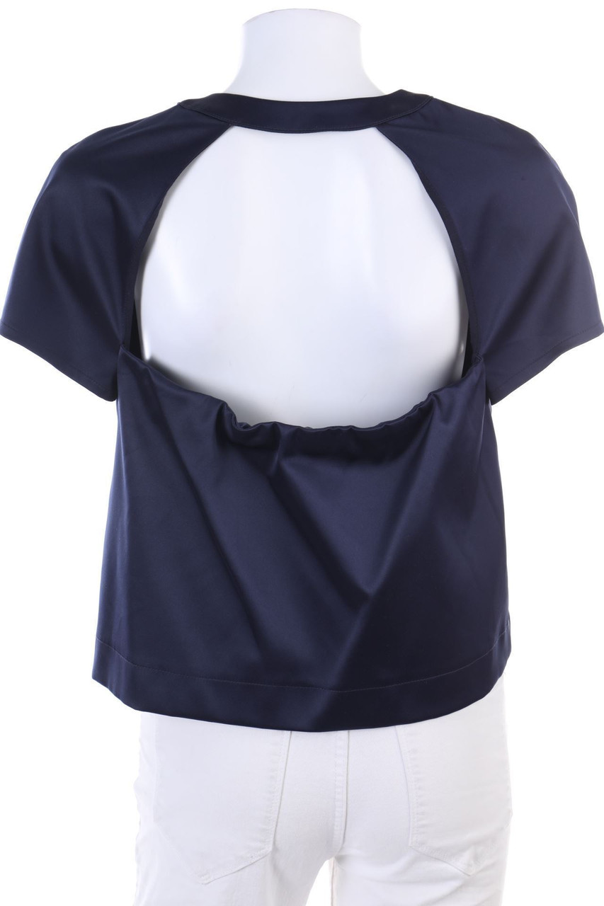 ZARA TRF - Kurzarm-Bluse mit Cut-out - L