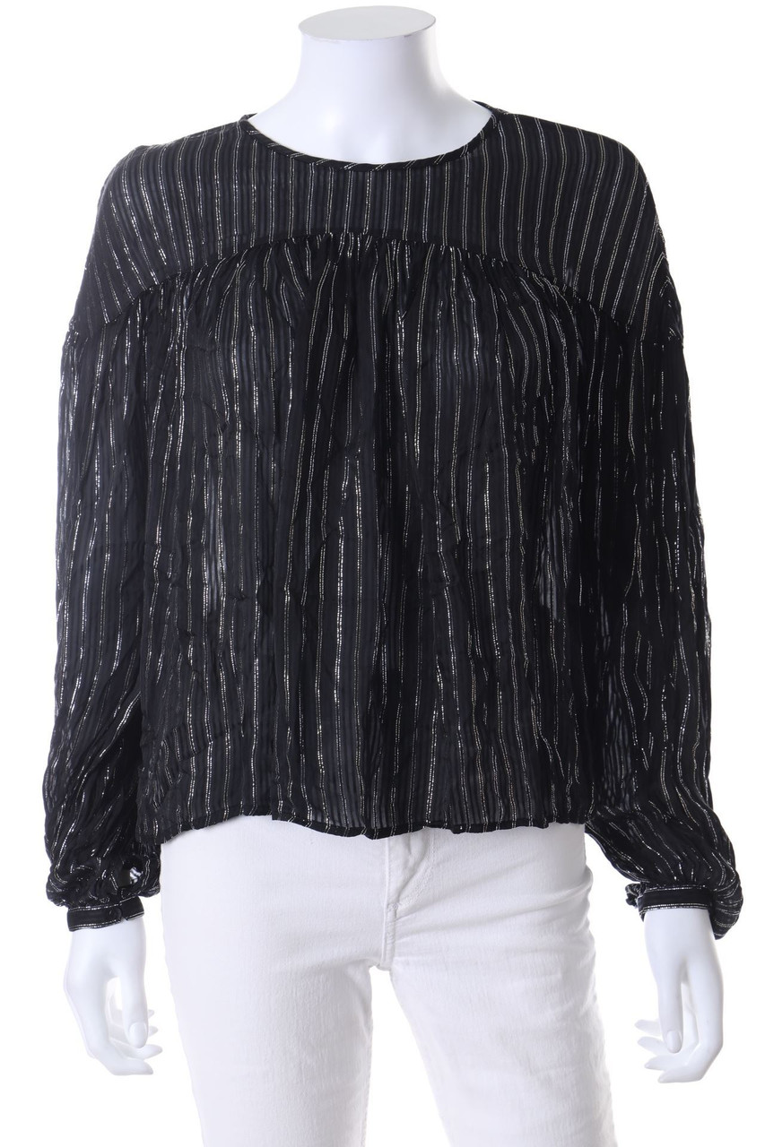 H&M - Bluse mit Metallic-Effekt - M