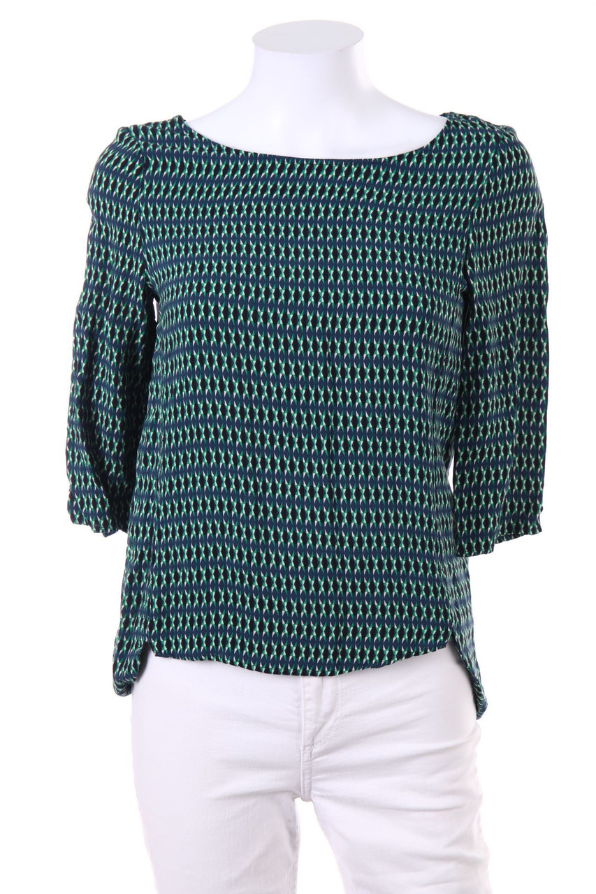 promod - Vokuhila-Print-Bluse mit 3/4-Ärmel - D 36-38