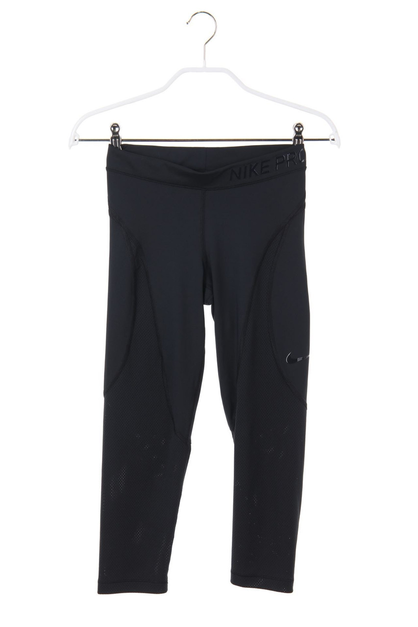 NIKE - Cropped-Sport Leggings with Logo-Print - XS