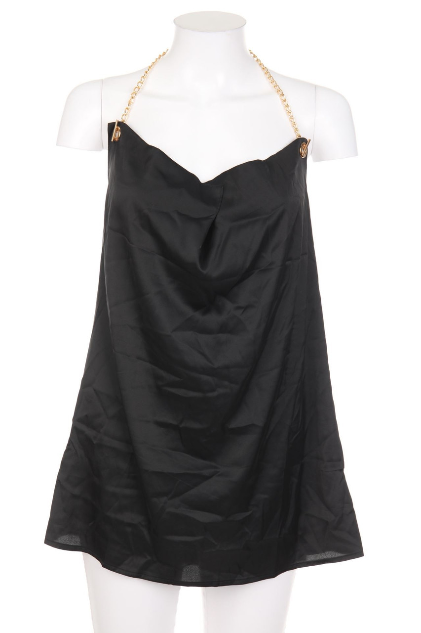 SHEILAY - Neckholder-Top mit Kette - L