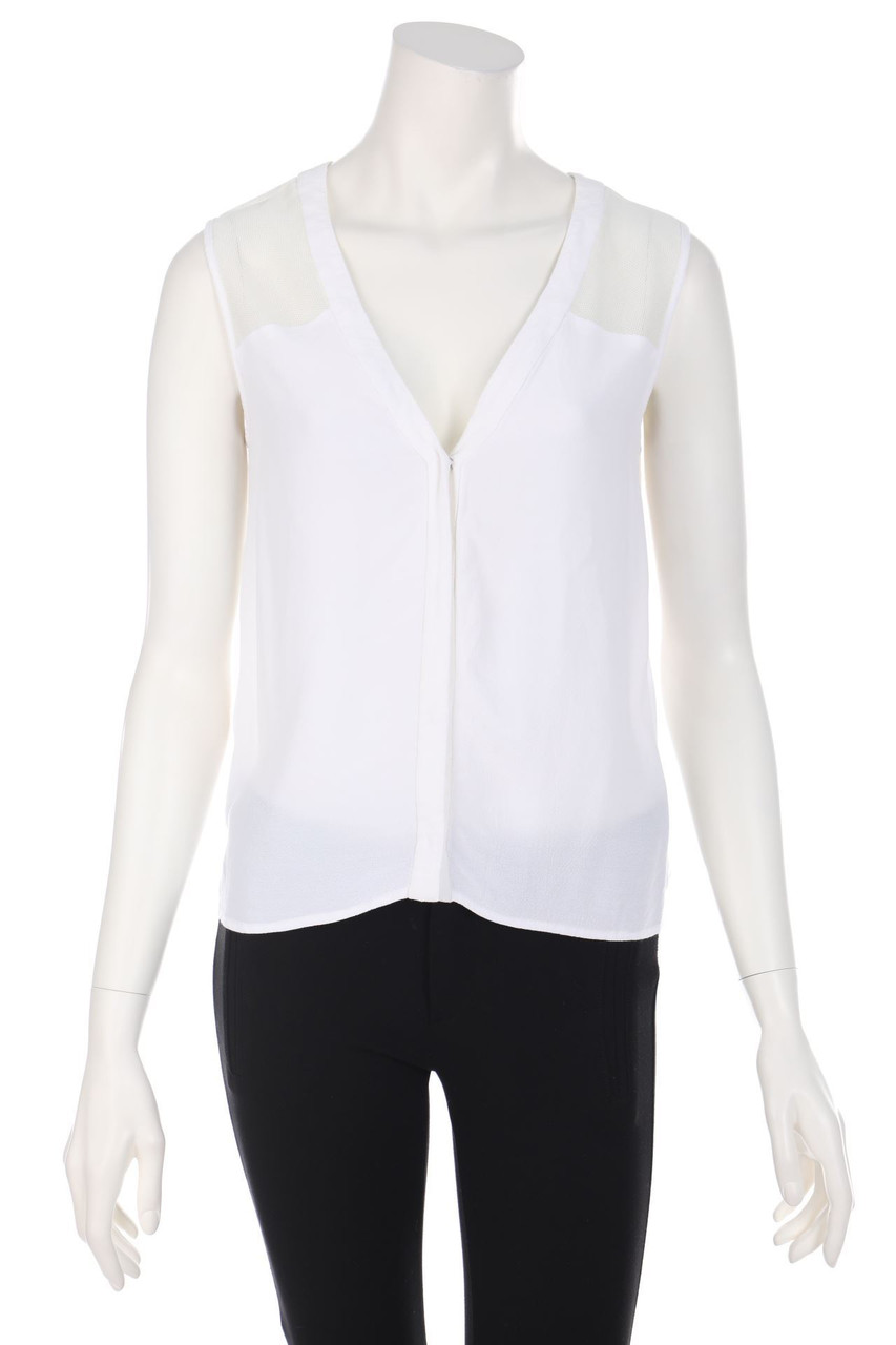 sandro PARIS - Blusentop mit Spitzen-Einsatz - D 34