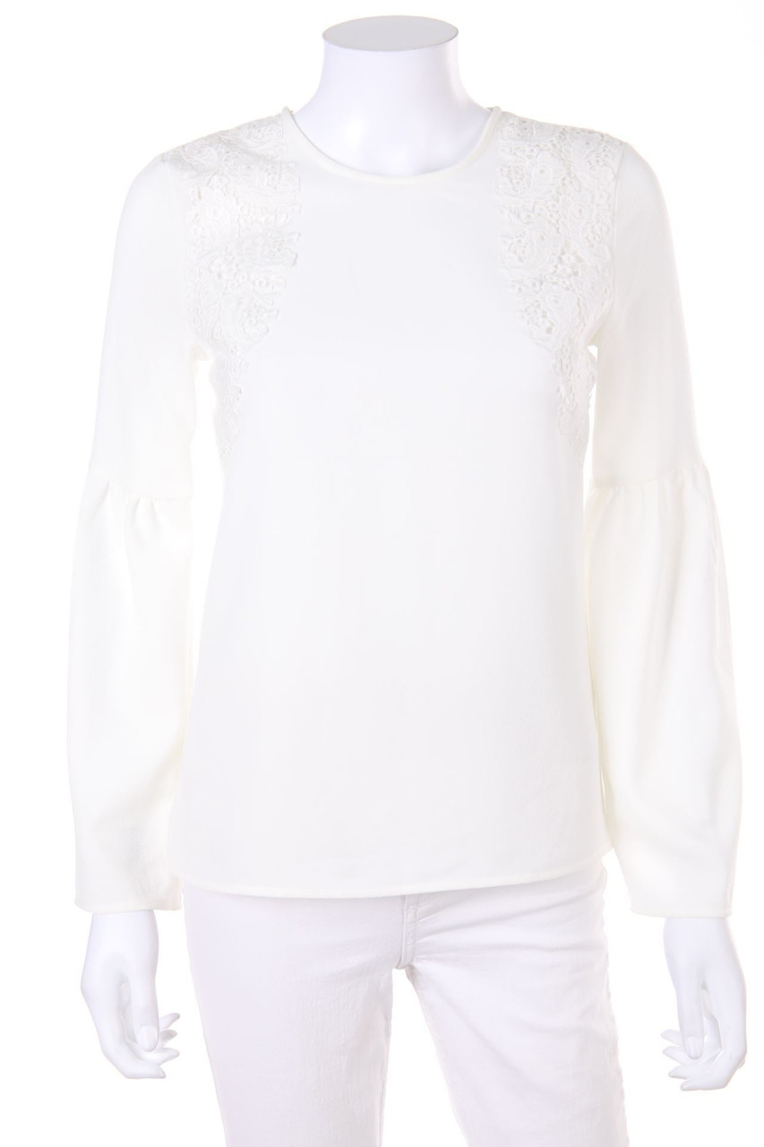 H&M - Bluse mit Spitzen-Einsatz - D 34