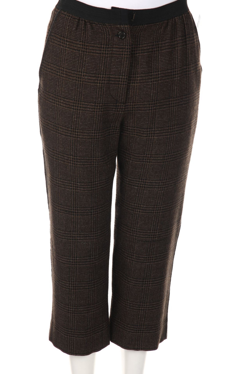 MARC JACOBS - Cropped-Pants, Wool-Blend, Checked - D 34