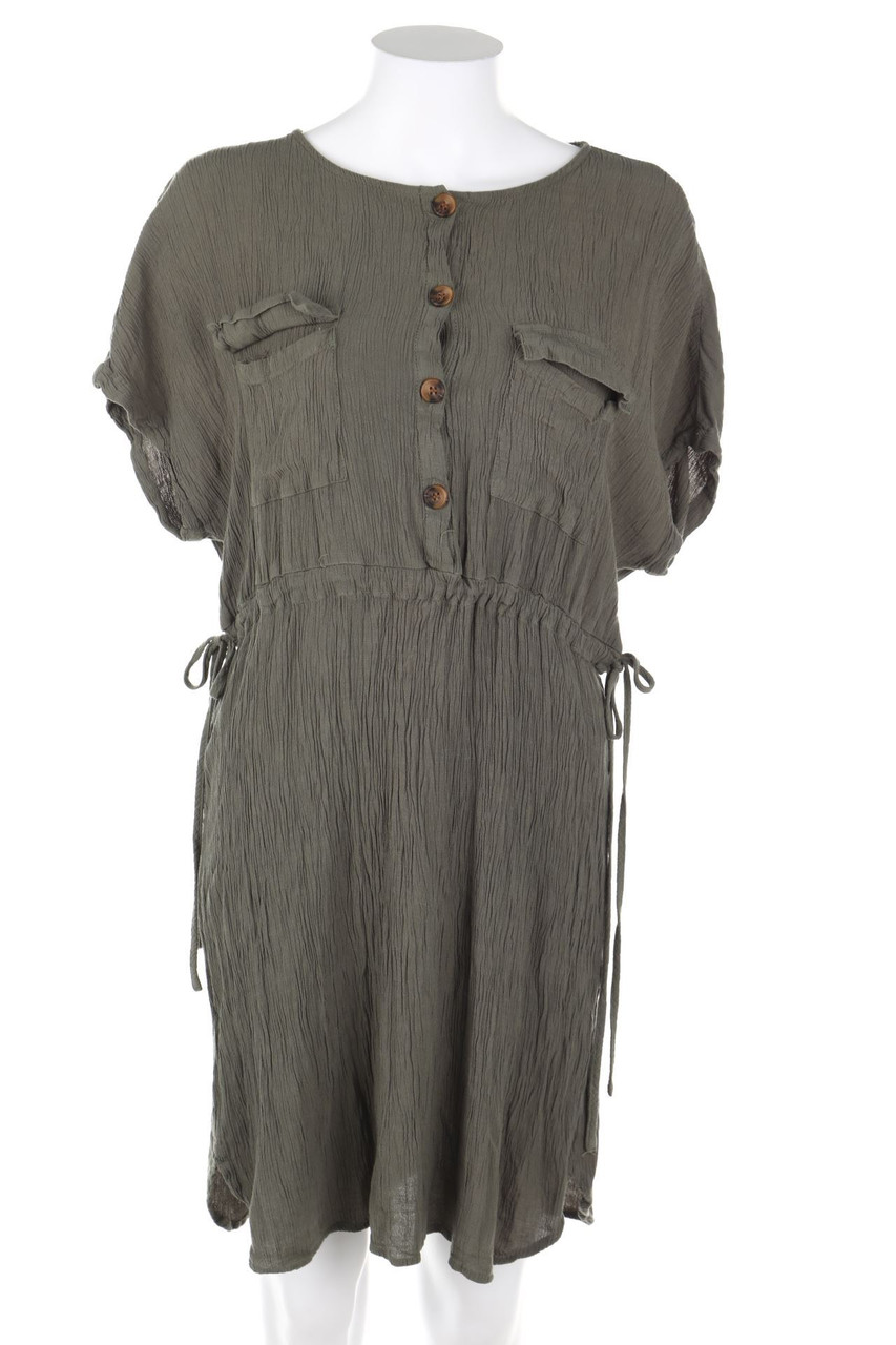 No Label - Mini Dress with Drawstring - D 38