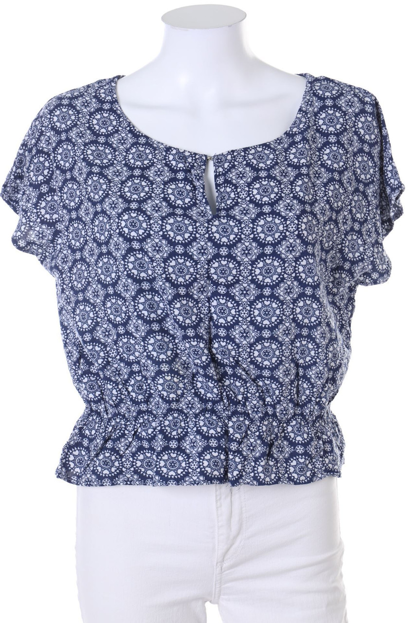 H&M DIVIDED - Kurzarm-Bluse mit Print - D 38