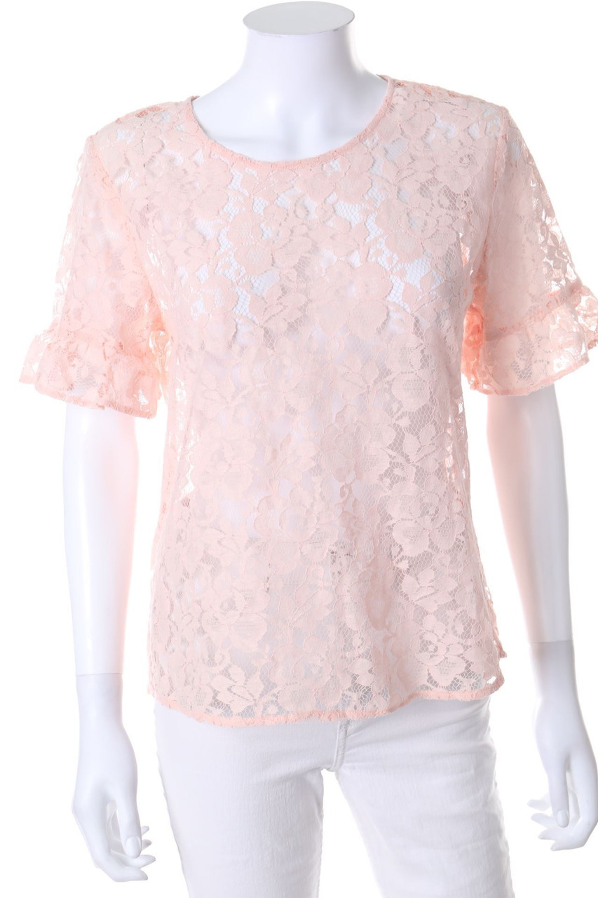 H&M - Kurzarm-Bluse aus Spitze - D 40