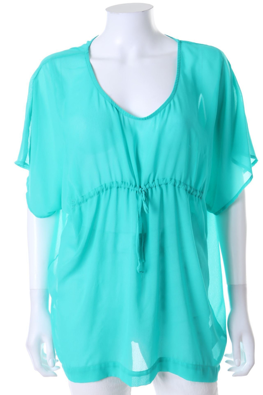 H&M - Oversize-Kurzarm-Bluse mit Batwing-Ärmeln - D 36