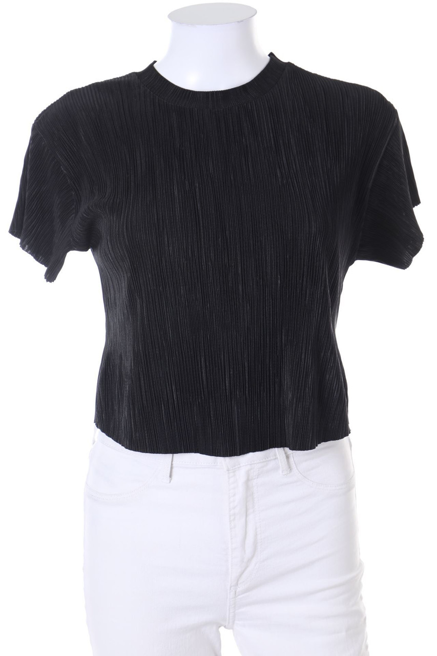 Bershka - Plissé-Cropped-Shirt - XS