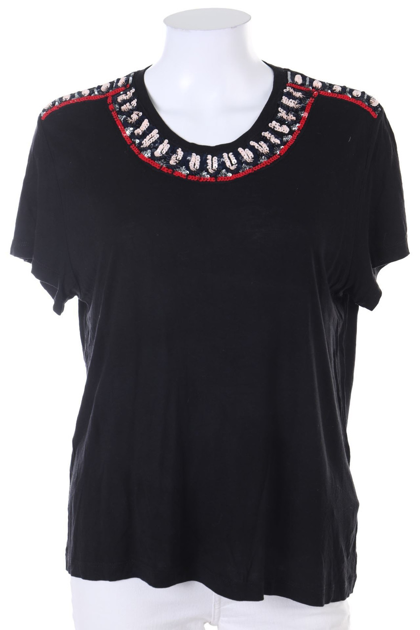 BIMBA Y LOLA - Shortsleeve-Shirt with Sequins - L