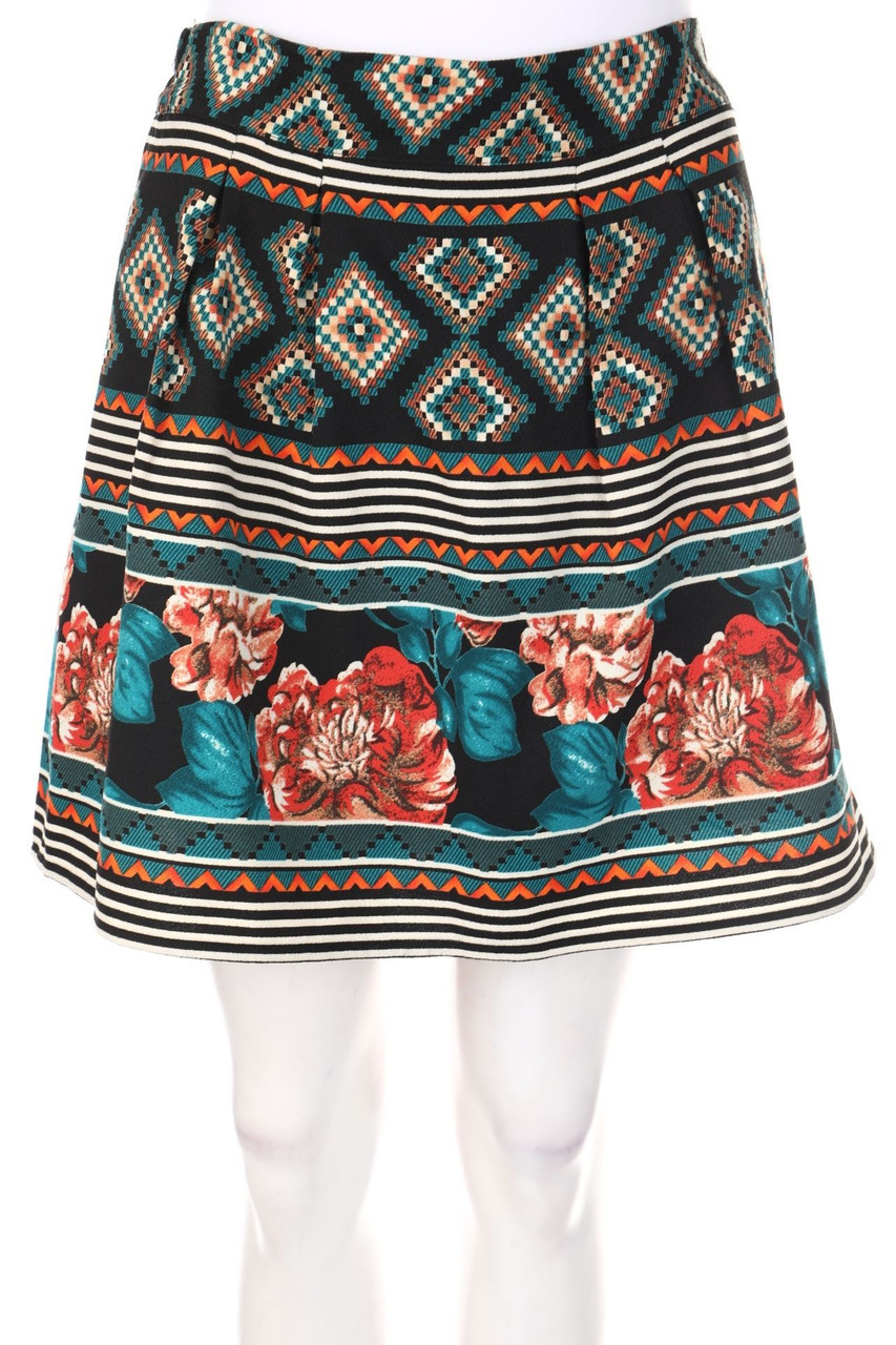 promod - Falten-Rock mit Ethno-Print - S