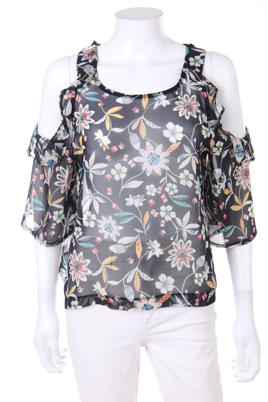 MORGAN - Cold-Shoulder-Shortsleeve Blouse - D 40