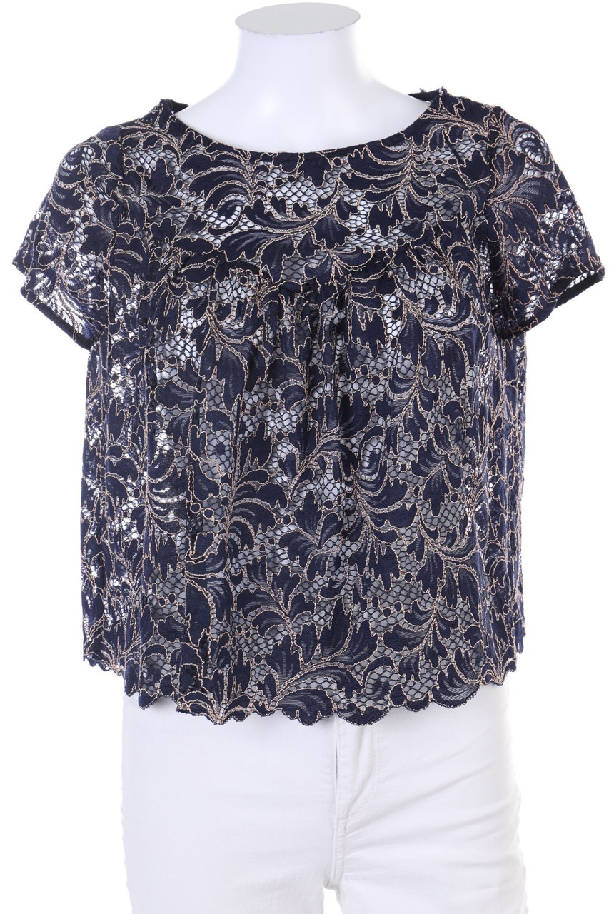ZARA - Kurzarm-Bluse aus Spitze - S