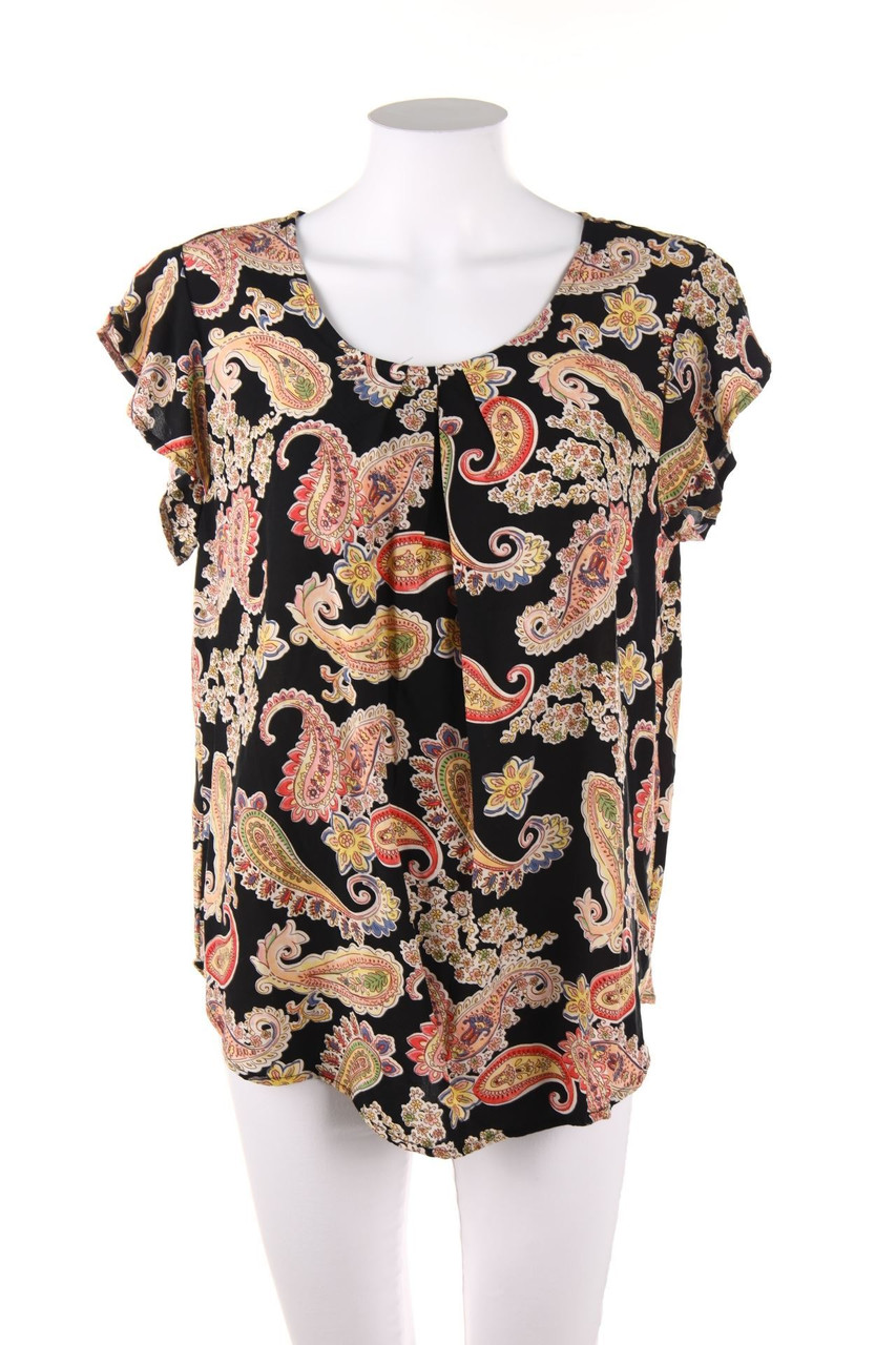 Chicorée - Shortsleeve Blouse with Paisley Print - M