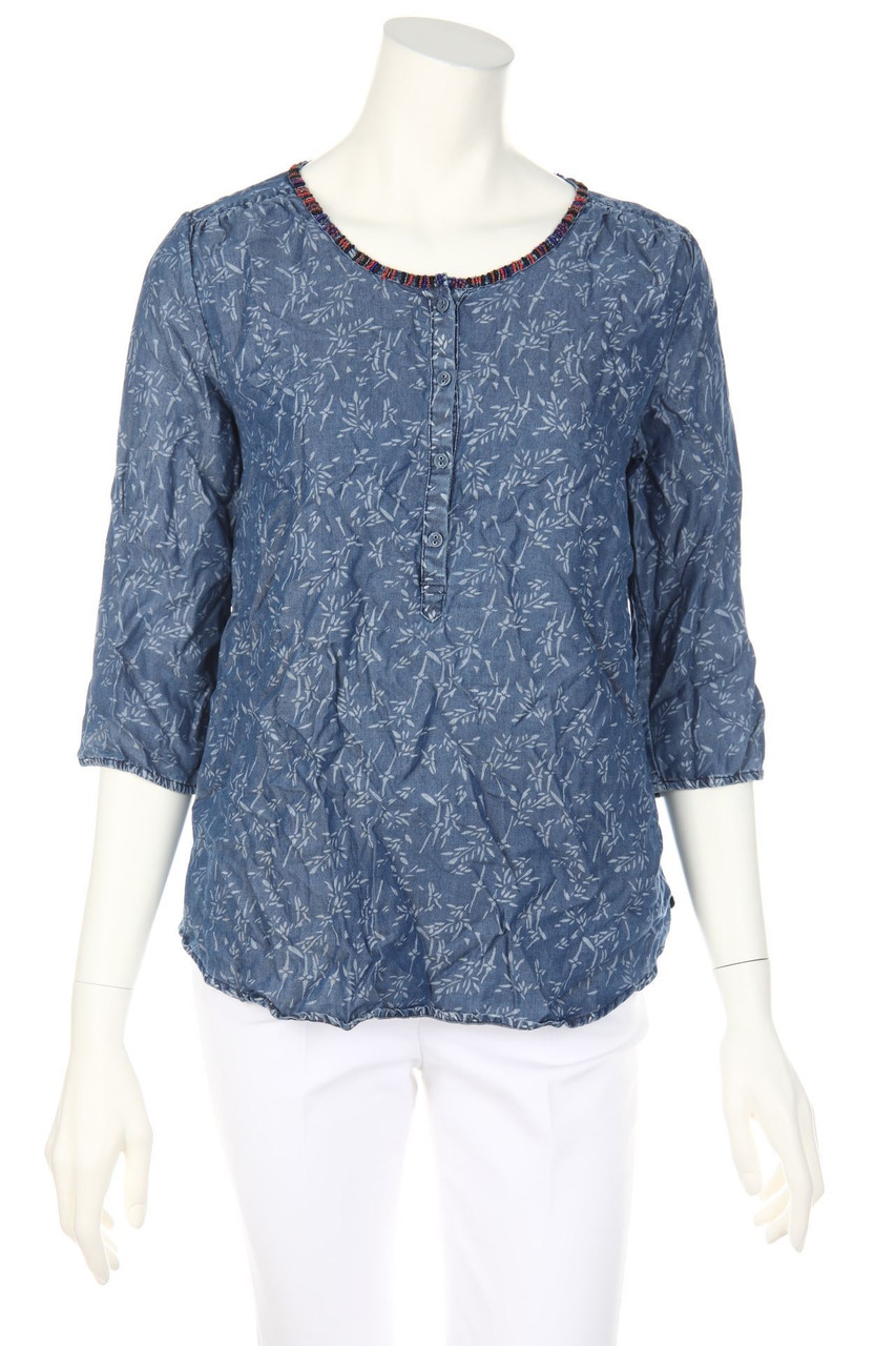 MAISON SCOTCH - Jeans-Bluse mit Perlen - D 38