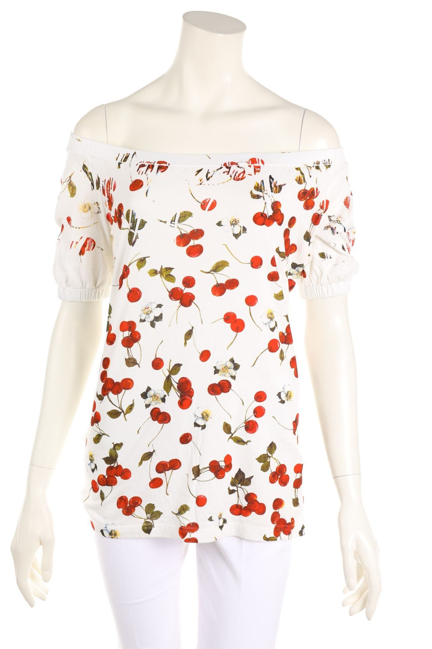 D&G DOLCE & GABBANA - Carmen-Shirt with Print - D 34