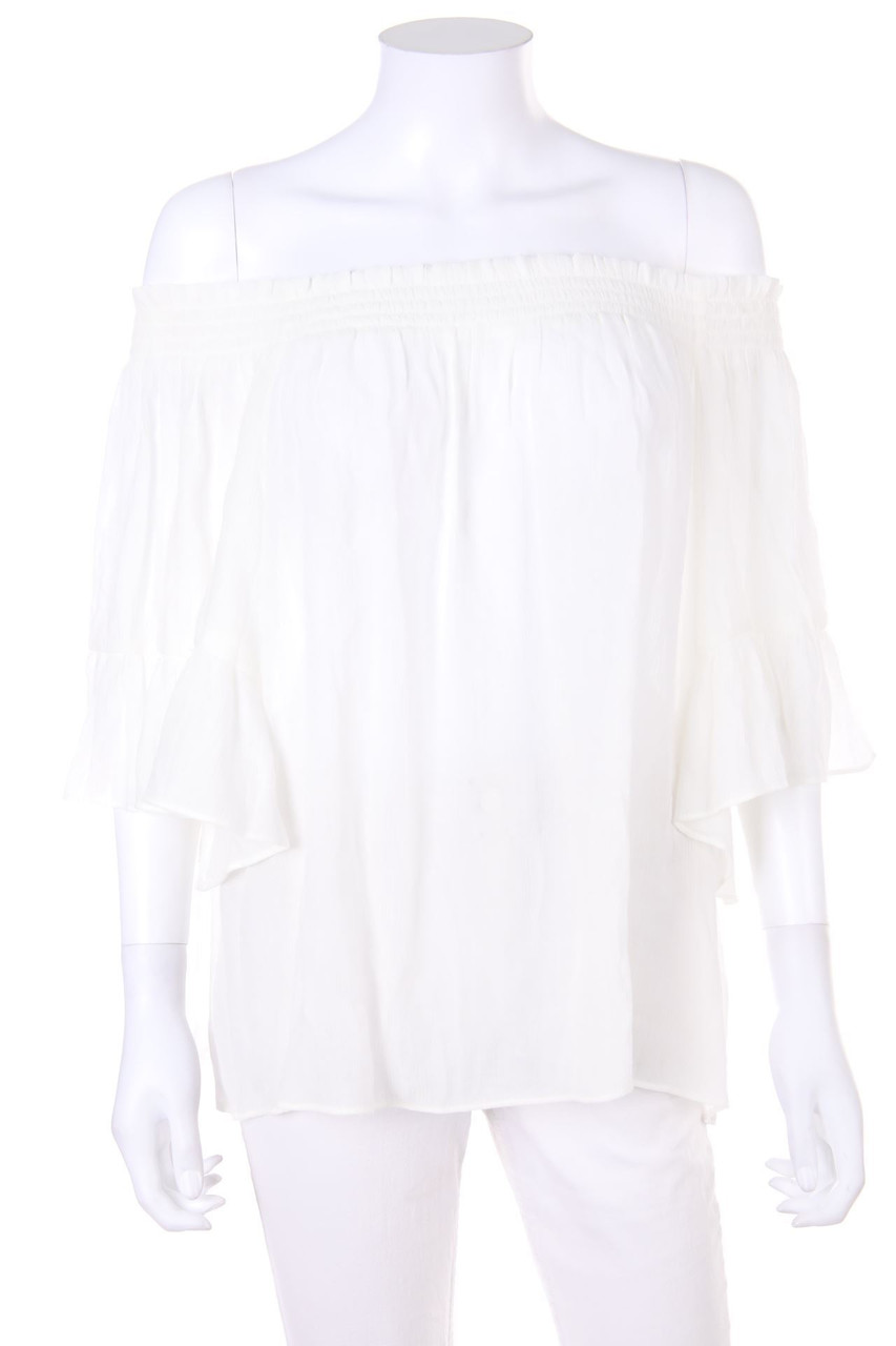 H&M - Carmen-Bluse mit Volants - L