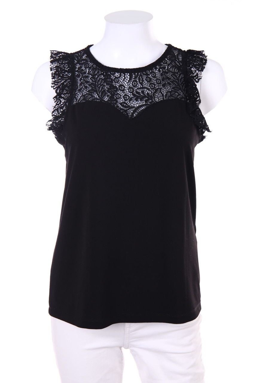 VERO MODA - Blusentop mit Spitzen-Einsatz - XS