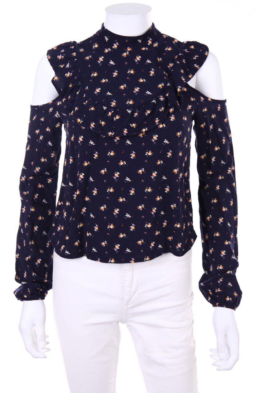 CLOCKHOUSE by C&A - Cold-Shoulder-Bluse mit floralem Muster - D 34