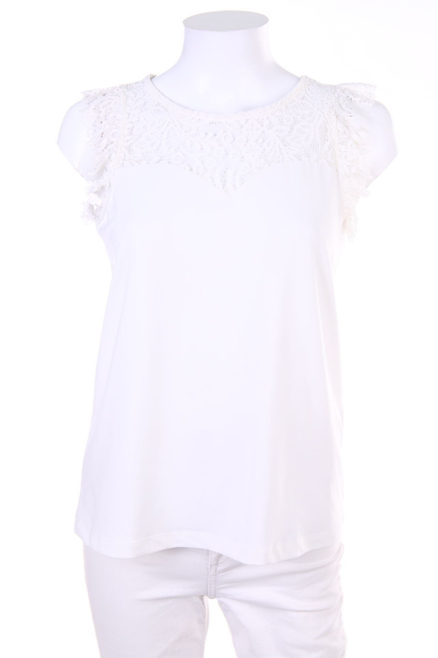 VERO MODA - Blusentop mit Spitzen-Einsatz - S