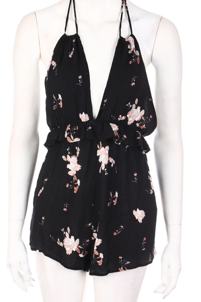 PULL&BEAR - Neckholder dress with Flower Print - S
