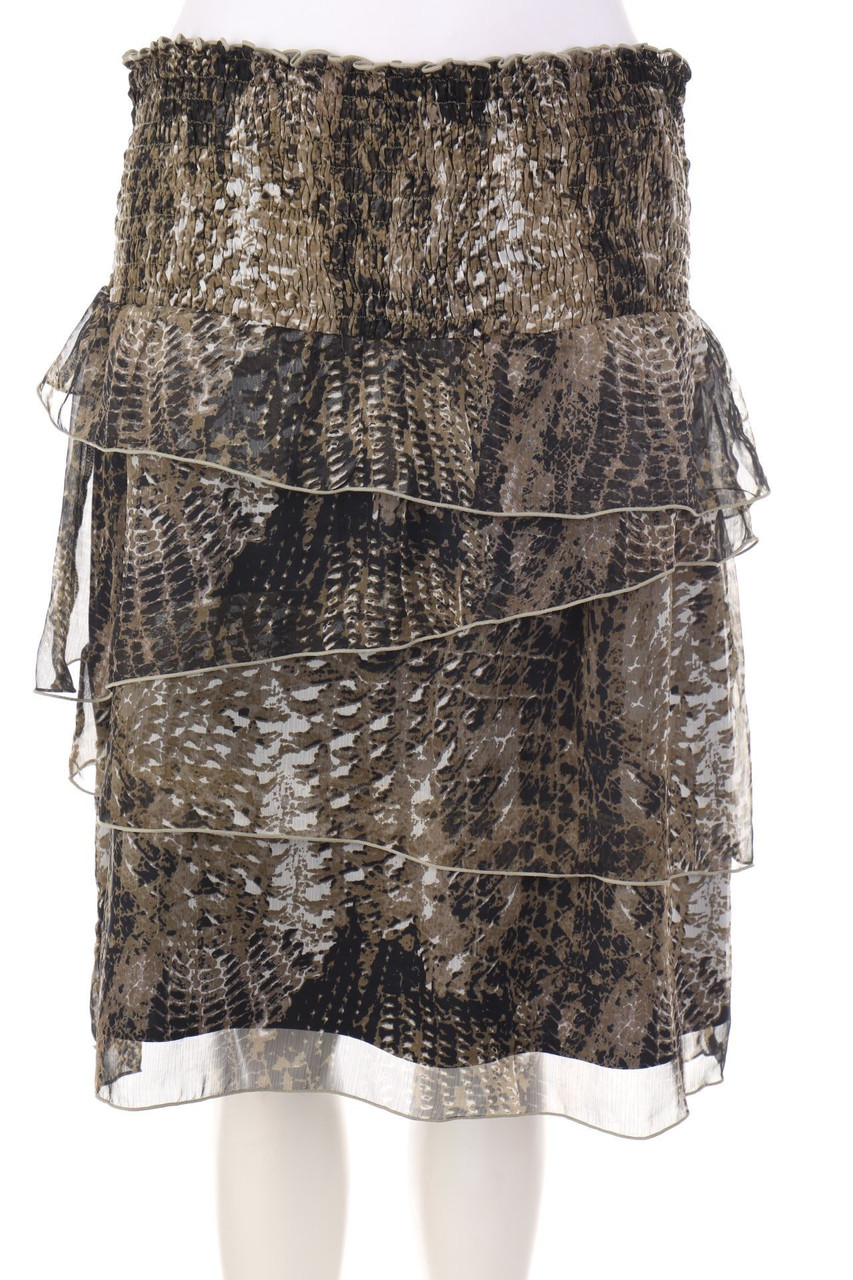 comma - Rock im Layer Look mit Animal-Print - D 42