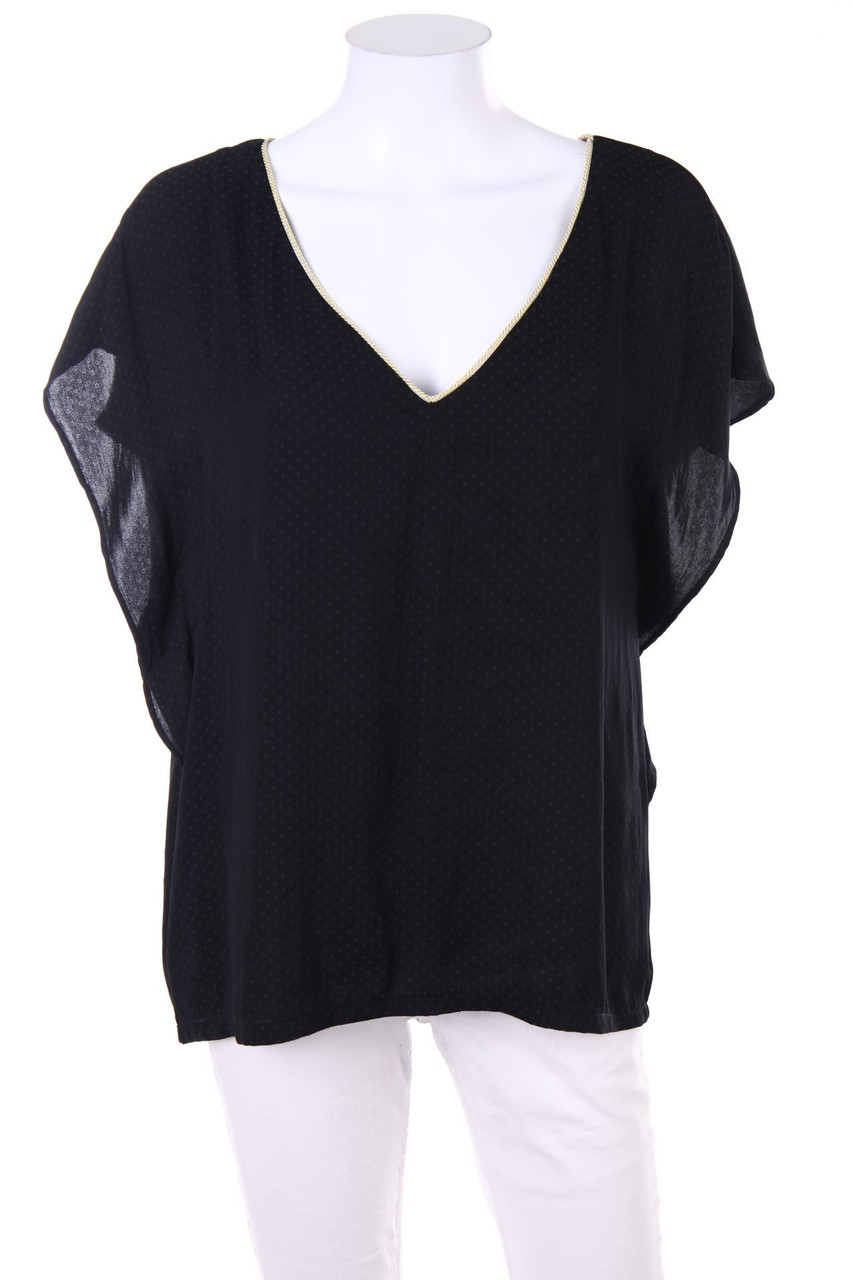 VINTAGE LOVE - Shortsleeve Blouse with Overcut Shoulder - D 38