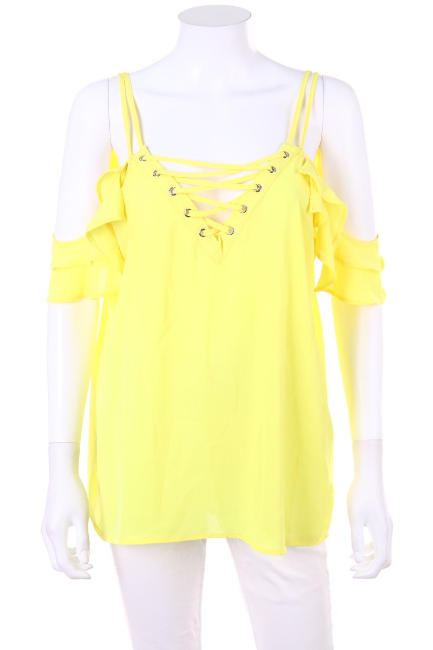 AMISU - Blusentop mit Volants - XL