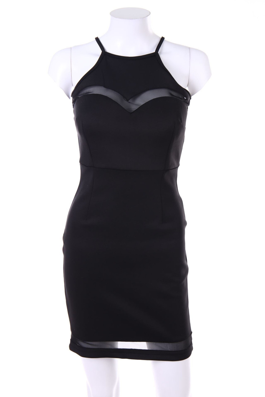 SECONDHAND - Kleid mit Mesh-Einsatz - S