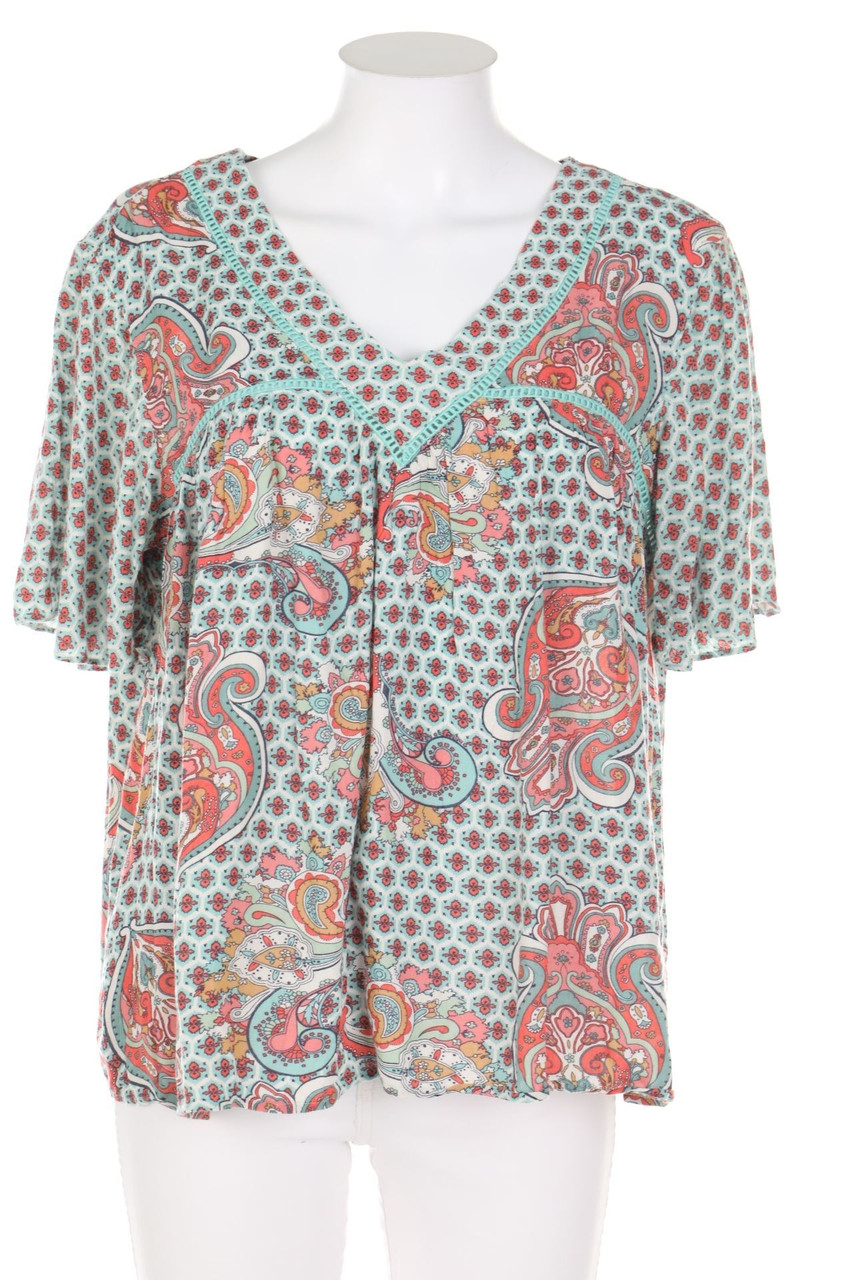 M&S COLLECTION - Shortsleeve Blouse with Paisley Print - D 38